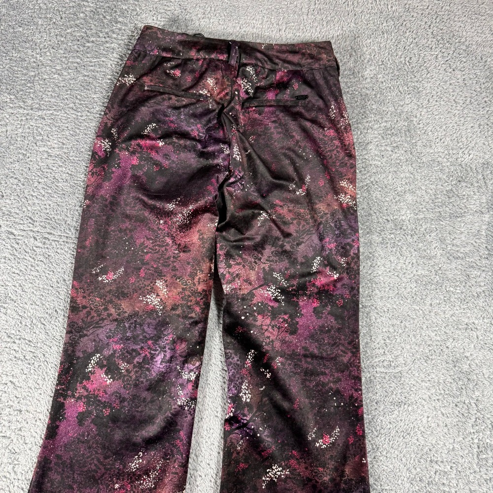 NWT Scotch & Soda Pants Womens 26/32 Purple Galaxy Wide Leg Flare Floral Bold - Picture 7 of 10